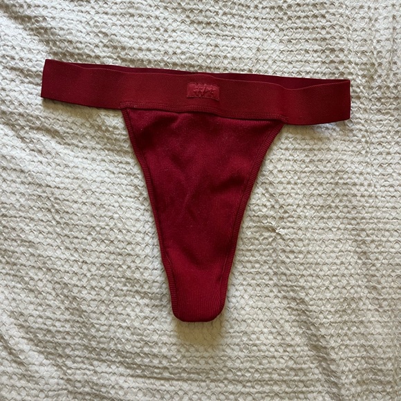SKIMS Cotton Ribbed Thong, Size S - Picture 4 of 8